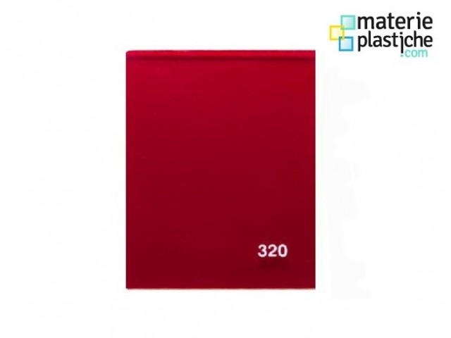 Vassoio in plexiglass trasparente o colorato spessore 5 mm misura 260x180 mm Fimel ROSSO 